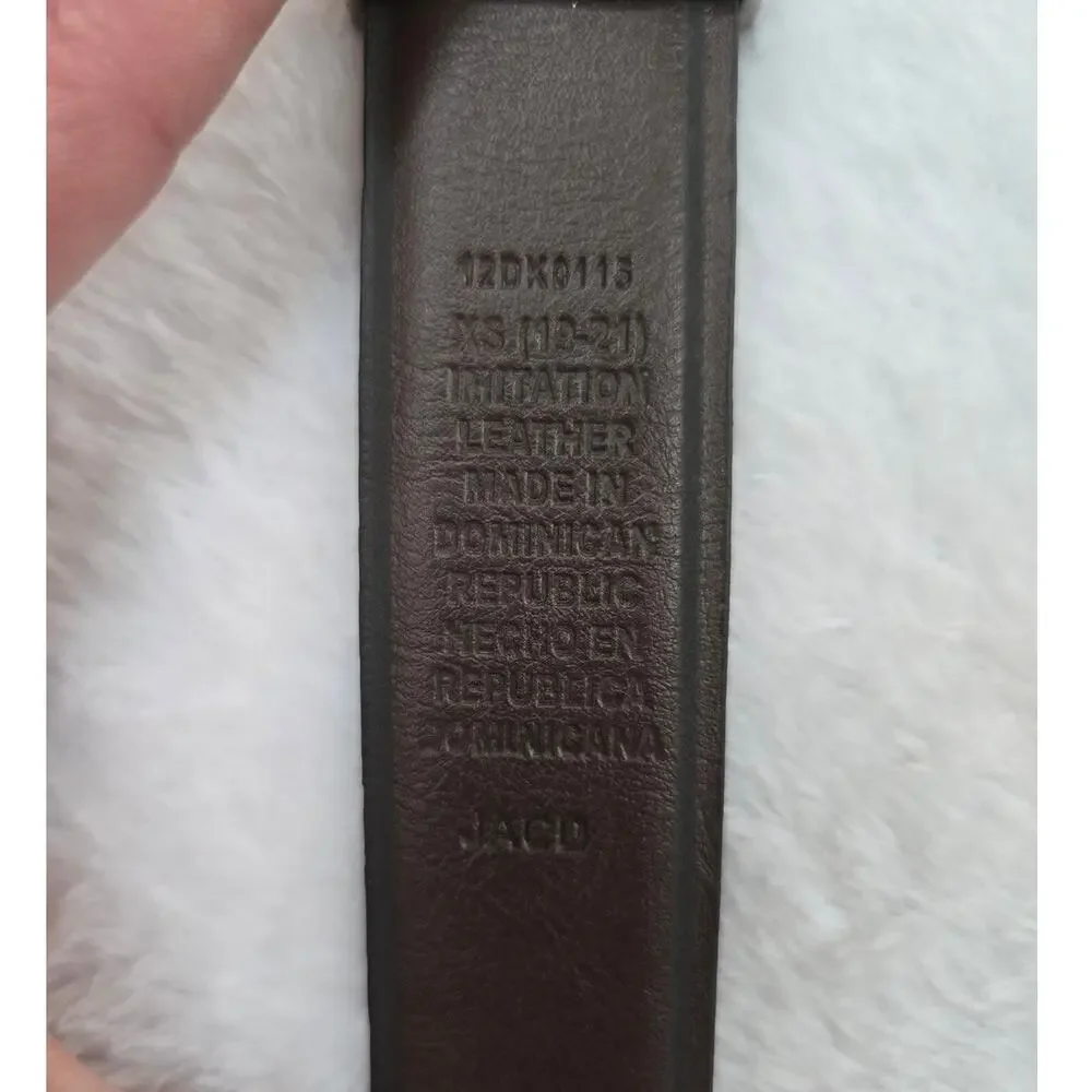 Dockers Reversible Belt XS 18 20 Brown Black Leather Dress Belt NWT